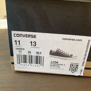 Size 11 Charcoal Converse- Chuck Taylor All Stars